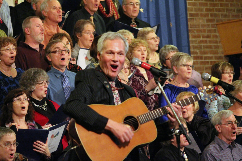 Kingston's Open Voices Community Choir often performs songs about peace and war.